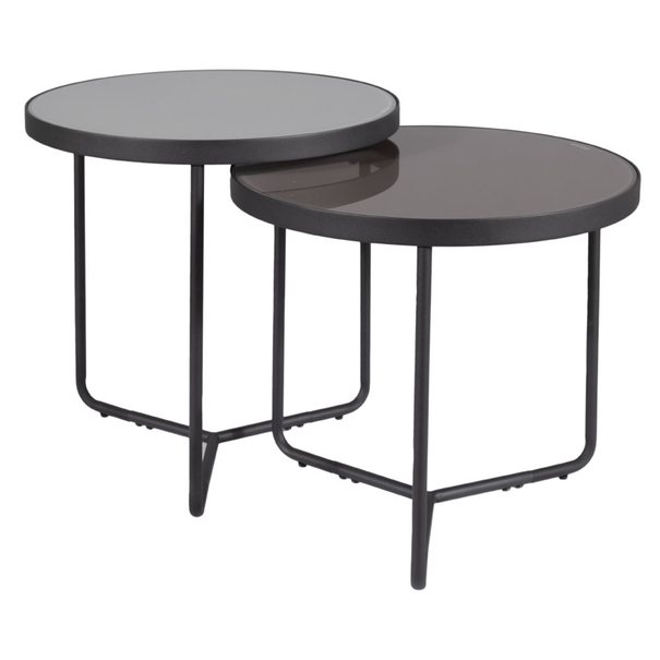 Přístavný stolek PINILUPI šedá/černá