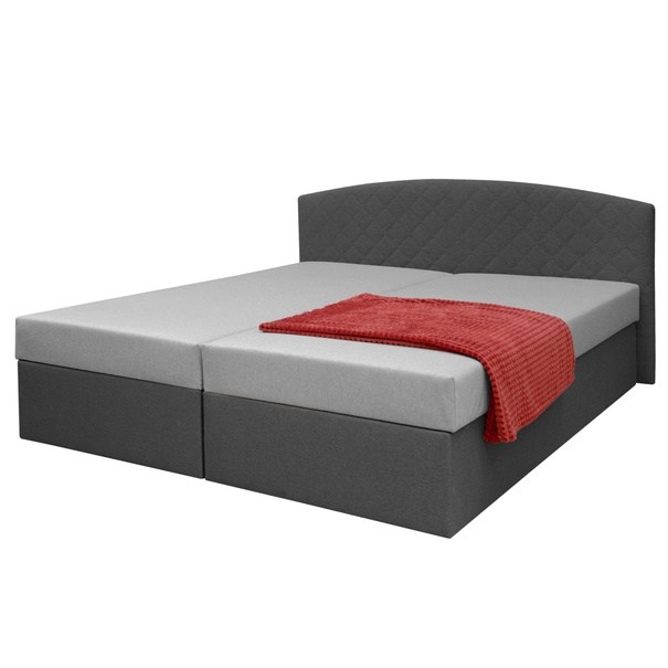 Čalouněná postel LEXIA šedá/černá