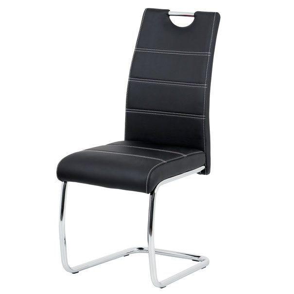Jídelní židle GROTO černá/stříbrná