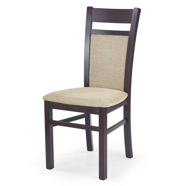 Jídelní židle GIRORD 2 ořech tmavý/béžová