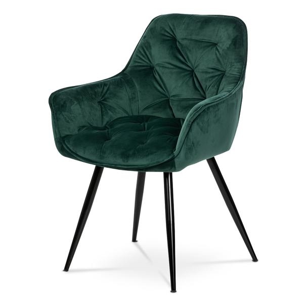 Jídelní židle ELIZABETH zelená/černá