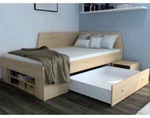 Úložná postel se zástěnou Junior 120x200