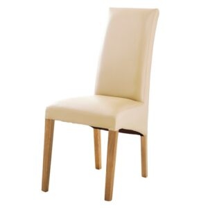 Jídelní židle FOXI III dub olejovaný/textilní kůže béžová