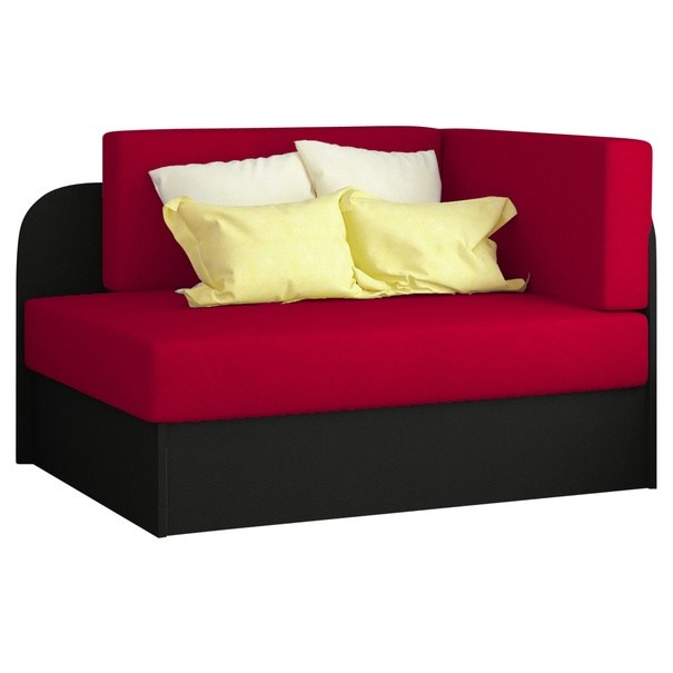 Skládací postel EMILIE červeno-černá