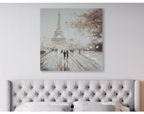 Ručně malovaný obraz Paříž 100x100