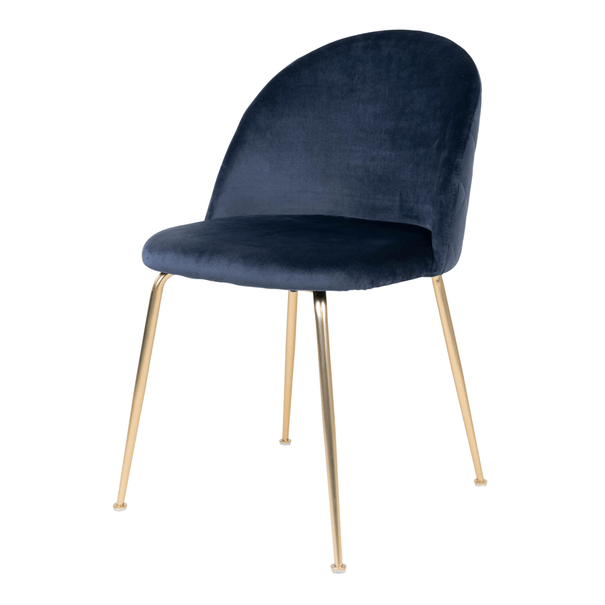 Jídelní židle GINUVI modrá/zlatá