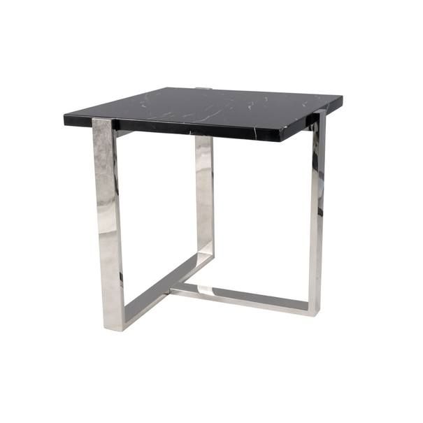 Přístavný stolek VILO černá/stříbrná
