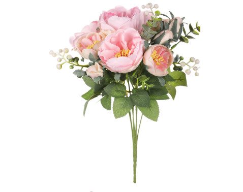 Umělá kytice Čajová růže v pugetu